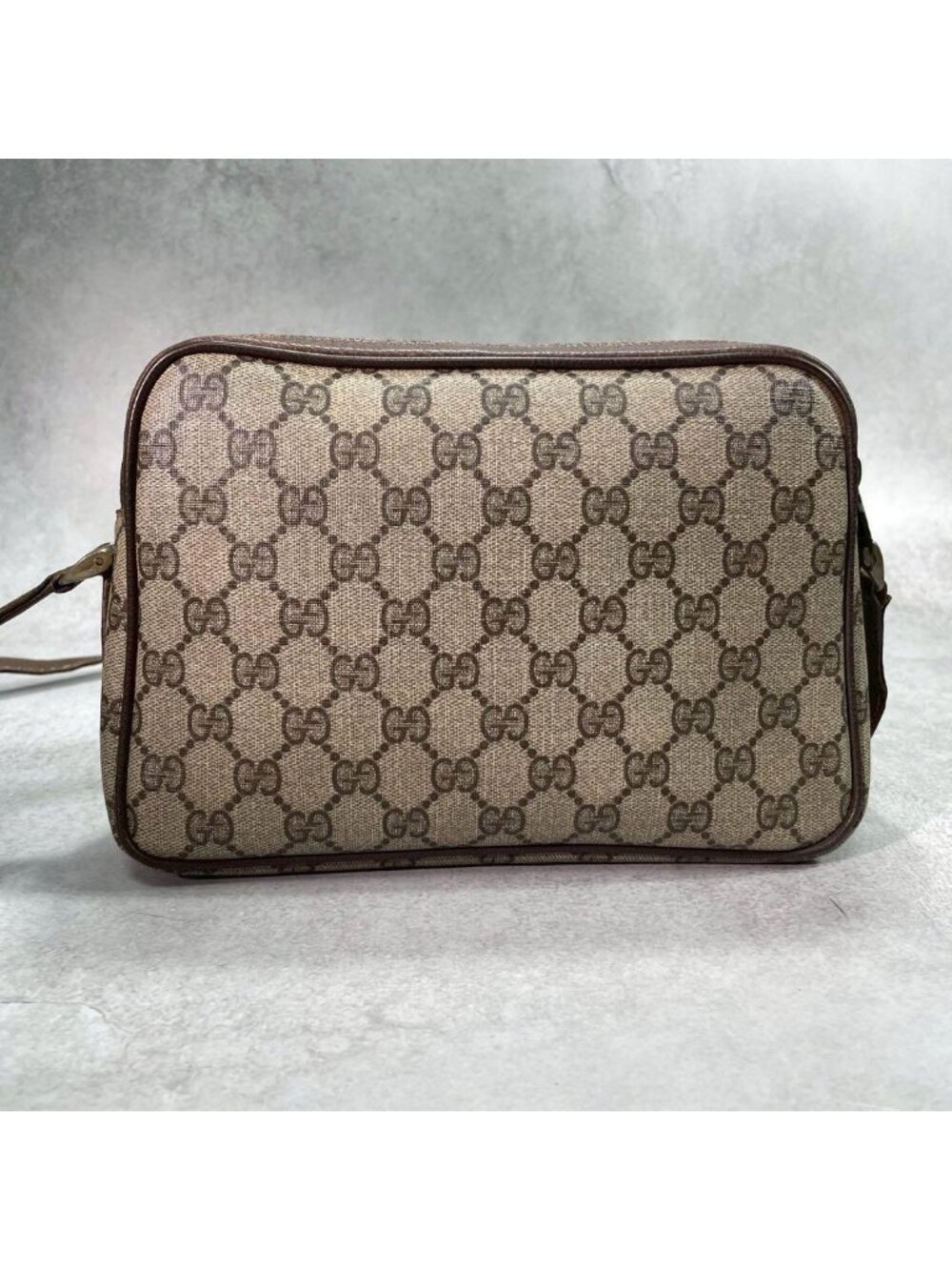 Gucci GG Sherry Line Shoulder Bag Brown Logo - Picture 3 of 10